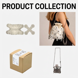 Kit de sac à main géométrique modulaire en PU personnalisable avec une seule poignée et une sangle réglable, doublure en coton - Utilisation quotidienne et en voyage - Product Image 6