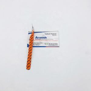 Pince à épiler professionnelle de volume pour cils en acier inoxydable d'isolation orange de haute qualité - Product Image 5