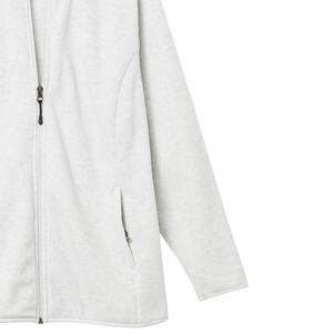 <b>Women's</b> <b>White</b> Polar Fleece <b>Jacket</b> Full Zip Stand Collar Coat - Product Image 2