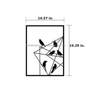 Marco decorativo de Metal para pared del hogar, decoración artística moderna de pájaros, para sala de estar, cama y sala de dibujo - Product Image 3