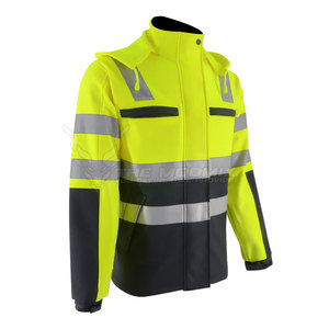 Chaqueta de Trabajo Transpirable de Alta Visibilidad, Ropa de Trabajo Industrial de Poliéster para Operaciones Técnicas y de Campo - Product Image 3