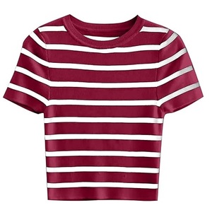 Camiseta de Tirantes Corta de Verano de Alta Calidad, Color Sólido o a Rayas, Talla Grande, para Ejercicio y Fitness, Ajustada y Transpirable - Product Image 1