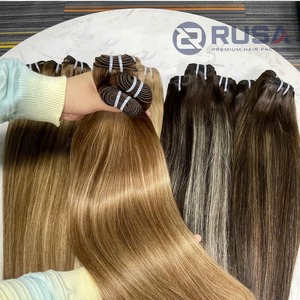 Cheveux Rusa Double Drawn pour extensions capillaires, 100% cheveux humains vierges vietnamiens, 100g, fournisseur, best-seller - Product Image 2