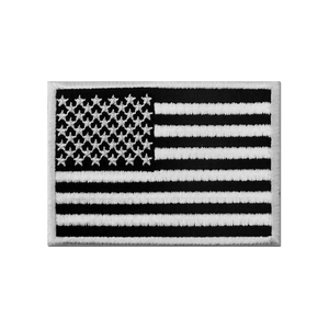 Custom USA American Flag Embroidered Patch <b>Gold</b> Border Iron On Sew On Hook Loop Uniform Backpack Embroidered Badge - Product Image 6