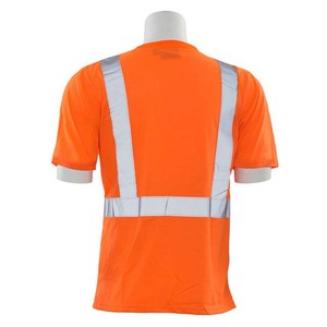 เสื้อทำงานสีส้มสะท้อนแสงสำหรับผู้ชาย ผ้าโพลีเอสเตอร์ แถบสะท้อนแสง ชุดยูนิฟอร์ม ชุดทำงาน - Product Image 4