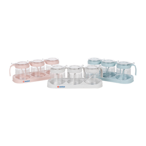 Hot Sale <b>Set</b> of 3 Plastic Rectangle <b>Spice</b> <b>Jars</b> with Airtight Lids Kitchen Seasoning Containers Modern Storage Bottles - Product Image 5