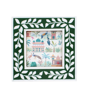 Cadre photo mural horizontal artisanal FAIZA CRAFT FC-7584 en résine noire et blanche incrustée, imprimé UV, élégant et décoratif - Product Image 5