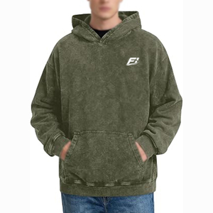 Sudaderas con Capucha Extra Grandes Estilo Vintage Lavado, Personalizadas, de Algodón Pesado, Estilo Urbano, Proveedor y Fabricante de EE. UU. - Product Image 2