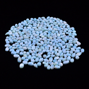 Cabochons en pierre précieuse Larimar naturelle en vrac pour la fabrication de bijoux, 7x7x4mm, 13x8x4mm, 2,7 carats en moyenne - Product Image 3