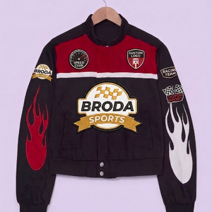 Blousons d'hiver coupe bomber en coton pour hommes, coupe grande taille, avec logo brodé personnalisé OEM, style course Nascar, coupe-vent, vente en gros 2026 - Product Image 3