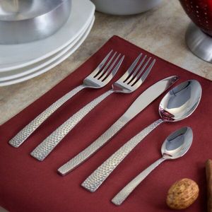 Ensemble de couverts réutilisables en argent, 3 pièces, design solide, pour la décoration de table, fournitures de restaurant, vente en gros - Product Image 3