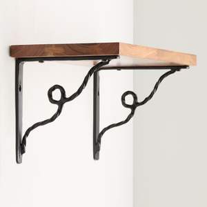 Black Iron Shelf Bracket For Contemporary Wall Decor Offering Sleek Finish And Heavy Load Bearing Support - Product Image 4