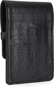 Étui à stylos de luxe en cuir croco noir, porte-stylo plume, pochette de rangement pour crayons en cuir artificiel - Product Image 3