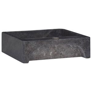 Lavabo de Baño de Mármol Negro de 15.7"x15.7"x4.7" - Product Image 5