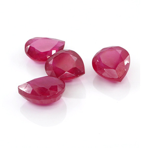 Rubis naturels de Bangkok, formes poire calibrées 13x15mm, pierres précieuses de rubis naturelles facettées en vrac pour la fabrication de bijoux, prêtes à l'emploi - Product Image 4