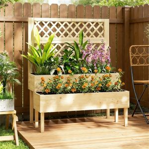 Jardinera Elevada Natural para Jardín, Caja de Plantación, Cercas, Enrejados y Puertas para Exteriores - Product Image 4