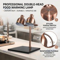 Lampe chauffante électrique en acier inoxydable pour cuisine commerciale d'hôtel et de restaurant, avec base en marbre