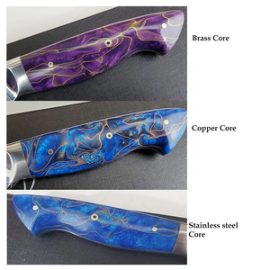 Couteau de chef japonais en acier Damas de qualité supérieure, manche en résine, couteau de cuisine forgé à la main, fabricant OEM - Product Image 6