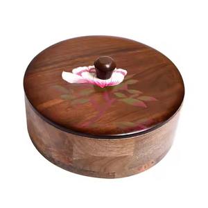 Caja de Madera Premium Hecha a Mano para Chapati, Contenedor para Roti con Tapa - Product Image 4