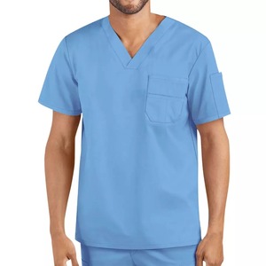 Vente en gros usine : Tenues médicales confortables pour hommes, en tissu sergé Spandex, couleur et design personnalisables - Product Image 4
