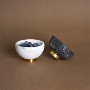 Tazón Redondo Clásico de Mármol Beige y Negro para Cocina, Hogar, Fiestas, Restaurantes, Servir Frutas, Aperitivos, Almacenamiento - Product Image 3