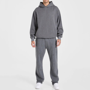 Low Price Design Custom Logo Wholesale Men's Cotton Straight Leg Sweatpants Elastic Waist Inner Drawcord Knitted Casual <b>Joggers</b> - Product Image 3