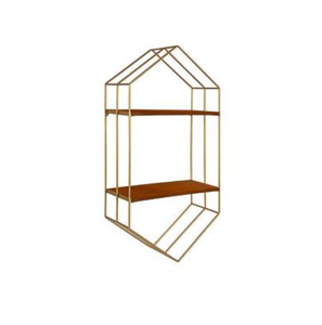 Estante Flotante de Metal y Madera, Negro y Madera Natural, Organizador de Almacenamiento, Estante Decorativo de Pared para el Hogar, Decoración del Hogar - Product Image 3