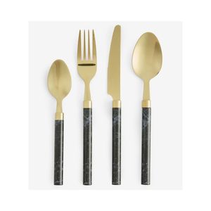 Premium Cutlery <b>Set</b> With <b>Marble</b> Handle Stainless Steel Flatware Spoon Fork Knife <b>Set</b> Elegant Dining Tableware for Home Hotel Use - Product Image 1