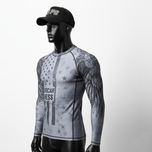 Men Unisex High Performance Custom Logo Design Sublimation Long Sleeve Rash Guard for BJJ MMA with Customized Color and Size - Product Image 2