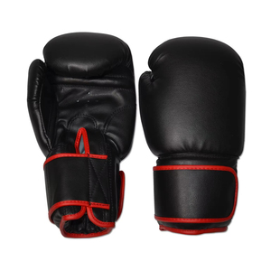 Professional Boxer's Shiny Leather Lace-Up Closure Adjustable Wrist Strap <b>16</b> <b>oz</b> Premium Handmade Boxing <b>Gloves</b> - Product Image 5