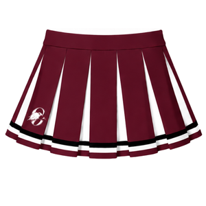 Ensemble d'uniforme de cheerleading marron, haut sans manches à col en V, jupe plissée, tenue de performance et d'entraînement pour équipes sportives et compétitions de danse - Product Image 4