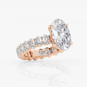 Igi/gia Lab เติบโตวินเทจ14K สีเหลืองทองงานแต่งงาน/แหวนหมั้นเพชรกลมตัดเหมาะสำหรับทุกเพศของขวัญวันครบรอบและงานปาร์ตี้ - Product Image 4