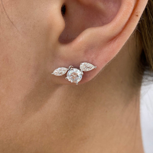 Luxury Lab Grown Diamond Earrings IGI Certified 10k 14k 18k Solid Gold High Clarity Yellow Rose White Gold Jewelry Gift For <b>Wife</b> - Product Image 1