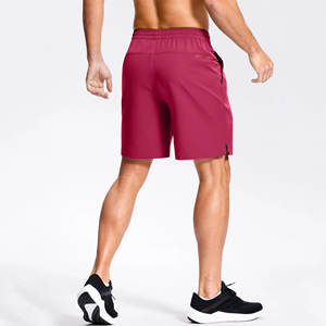 <b>Men's</b> Casual Tennis <b>Shorts</b> Polyester Elastic Waist Interior Drawstring Woven <b>Knee</b> <b>Length</b> Quick Dry Zipper Design Solid Pattern - Product Image 2