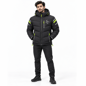 Veste matelassée imperméable à capuche unisexe personnalisée, vêtements d'hiver matelassés, fabricant de vêtements en gros OEM ODM, marque privée - Product Image 5