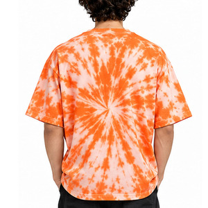 T-shirt tie-dye pour homme, 100% coton, col rond, manches courtes, style décontracté, streetwear urbain, vêtements personnalisés en gros, OEM, EAZWEARS - Product Image 5