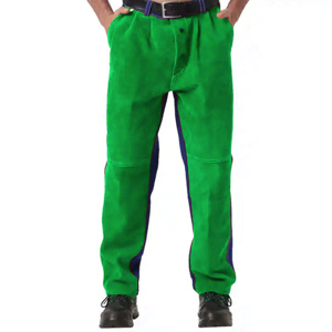 Equipo de Protección Personal, Pantalones de Soldadura de Cuero Vacuno Ignífugo, Uso Industrial, Poliéster Resistente al Calor - Product Image 3