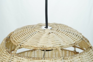 Lampe de plafond en bambou et rotin sur mesure, éclairage suspendu tissé écologique, fourniture directe d'usine - Product Image 3
