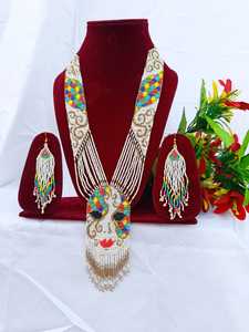 Conjunto de Collar de Cuentas de Vidrio de Moda, Joyería Ligera Hecha a Mano para Damas, Accesorios de Moda Diaria - Product Image 1