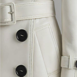 Abrigo Acolchado de Cuero Genuino Suave para Mujer, Personalizado, de Longitud Regular, Chaqueta de Invierno, Prenda Exterior Elegante para Uso Diario - Product Image 4