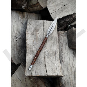 Lance viking forgée à la main, inspirée de l'histoire |   Lame en acier à haute teneur en carbone 5160 |   Manche en bois de rose - Product Image 2