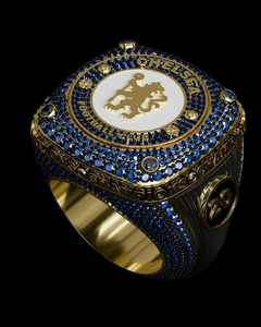 Anillos Champion para Hombre con Zafiro Completo, Plata 925 Bañada en Oro, Estilo Hiphop VVS, Anillo de Diamantes Moissanita Personalizado con Incrustaciones Brillantes - Product Image 4