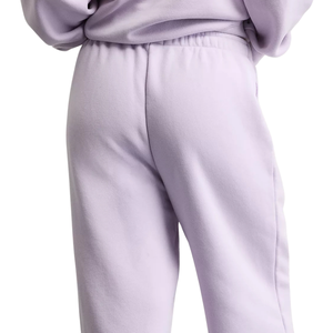 Women Light Lavender Wide Leg Fleece Sweatpants Elastic Waist Loose Fit Casual Soft <b>Winter</b> Lounge <b>Trousers</b> - Product Image 4