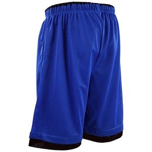 <b>Men</b> Solid Color Polyester Drawstring Shorts Regular Fit Woven Breathable Contrast Binding Swim <b>Trunk</b> Blue - Product Image 2