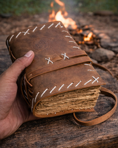 Vintage <b>A5</b> Hardcover Genuine Leather Diary Notebook Personalized Spiritual Travel Journal Gift - Product Image 2