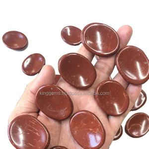 คริสตัลอัญมณีธรรมชาติแกะสลักจากหินแจสเปอร์สีแดงใช้สมาธิคริสตัลทรงรีสำหรับการบำบัดจักระคริสตัล - Product Image 1