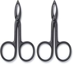 Pince à épiler professionnelle en acier inoxydable de qualité supérieure pour femmes, pour l'épilation et la mise en forme des sourcils, avec pointe inclinée, ciseaux de beauté - Product Image 1