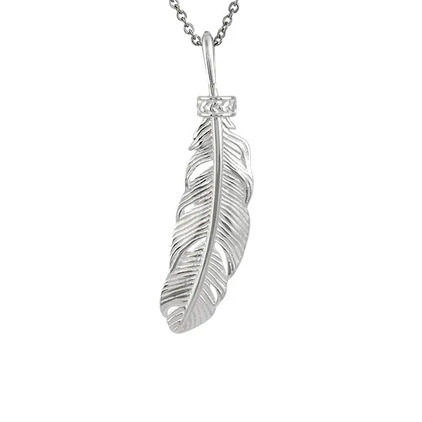 Feathers 925 Jewelry sterling silver Women Necklace Pandent