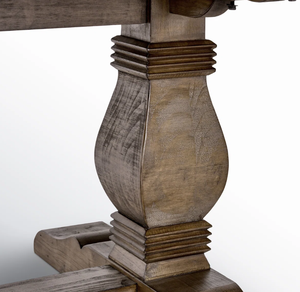 Mesa de comedor de madera maciza con base de pedestal, ideal para interiores que ahorran espacio, espacios de comedor acogedores y cocinas elegantes. - Product Image 2