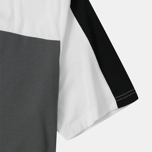 เสื้อยืดคอกลมผู้ชาย ทรงโอเวอร์ไซส์ สไตล์ลำลอง ล้างสีแบบแอซิดวอช ผ้าฝ้าย 100% ป้องกันการหดตัว แต่งขอบตัดกัน - Product Image 4